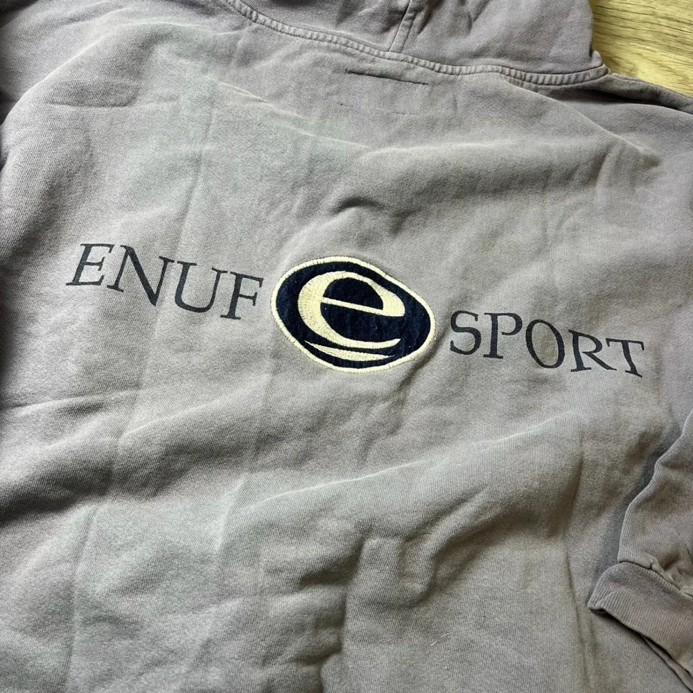 ENUF‎ Internationale Hoodie Mens XL Purple Vintage 90s Sport Graphic Streetwear